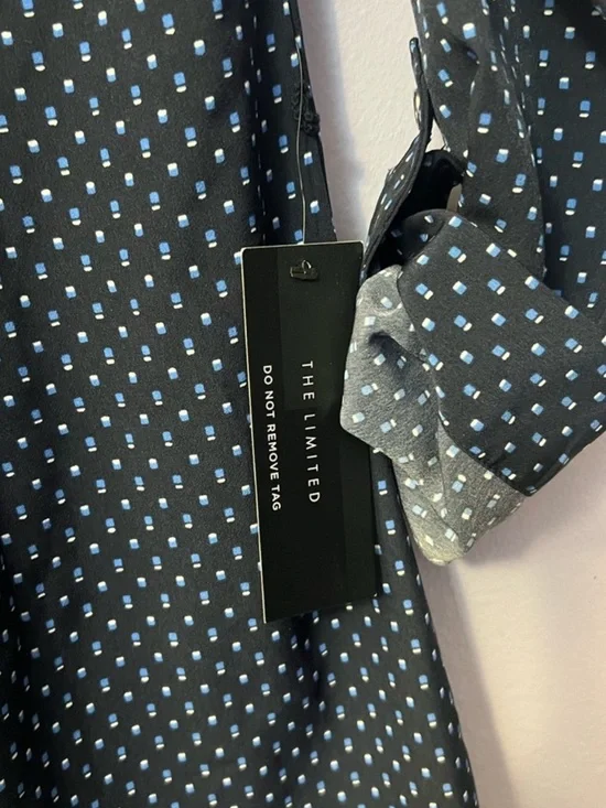 The Limited Navy Dot Shirt Dress - Picture 3 of 5